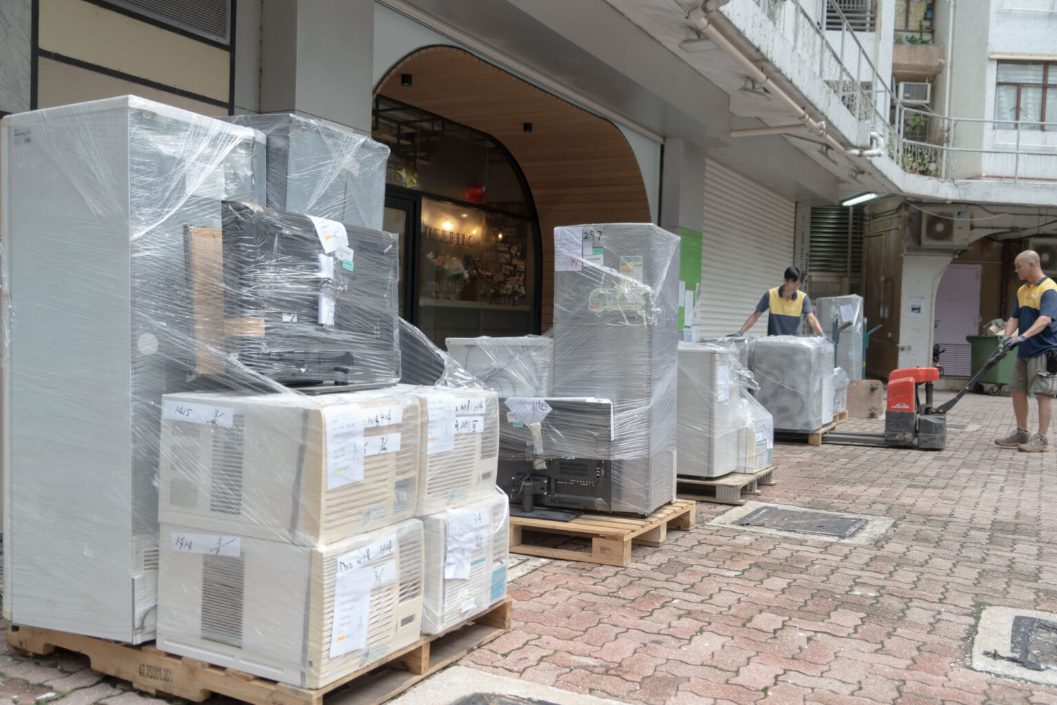 Appliance donation to families at the Lei Tung Estate ALBA IWS